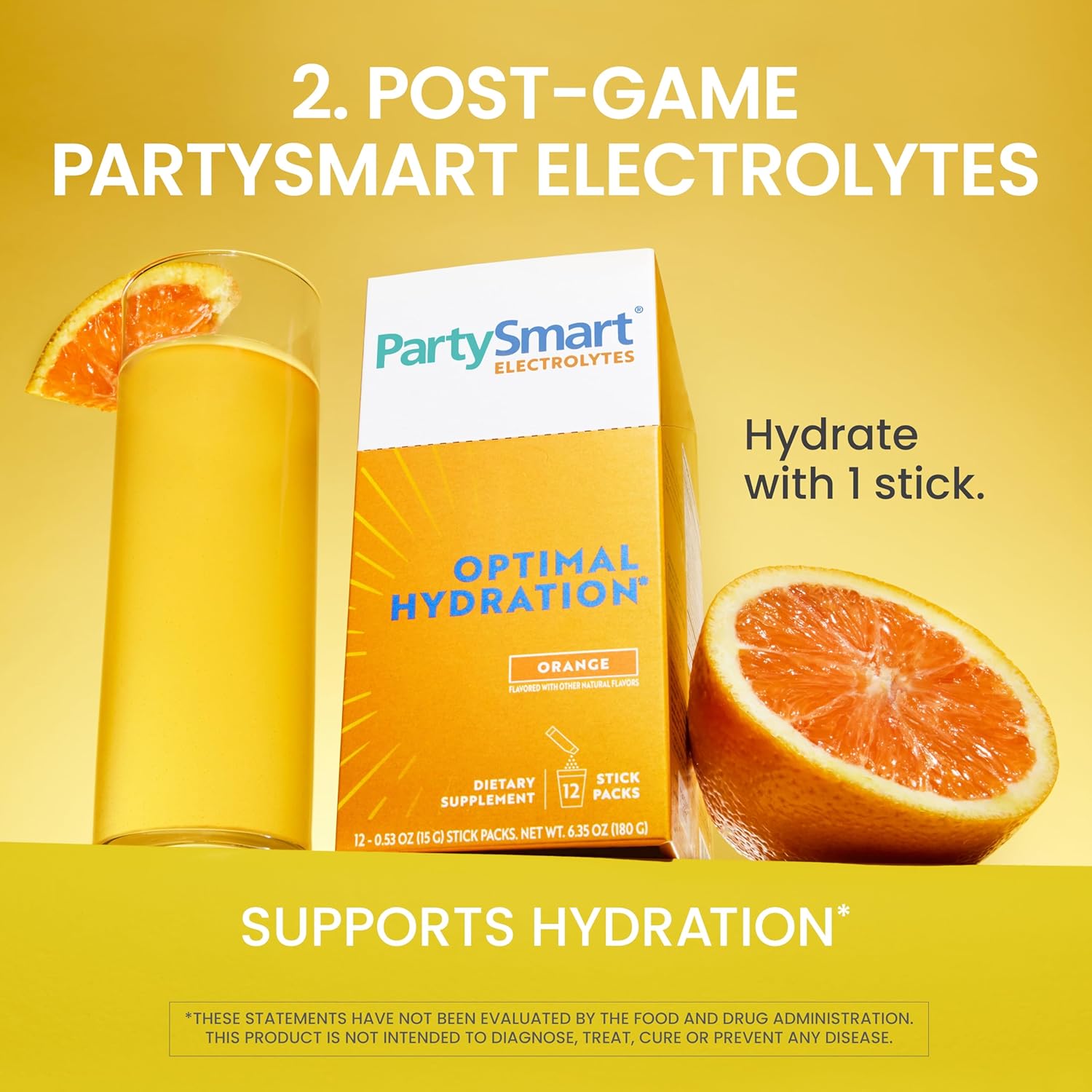 12ct Himalaya PartySmart Capsules & Electrolytes Bundle - Double Support for Night Out & Next Morning Hydration, Orange Flavor