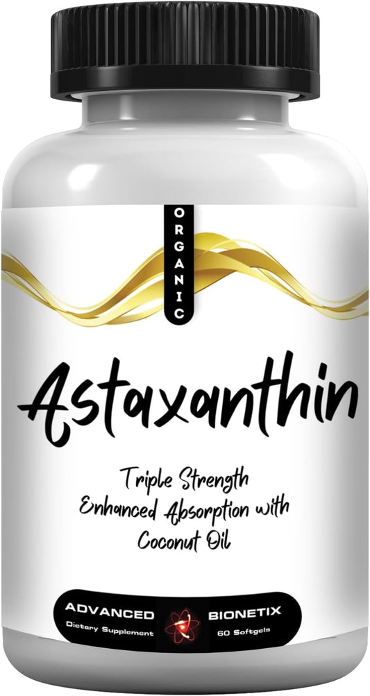 12mg AstaQuil™ Astaxanthin Softgels with Coconut Oil for Enhanced Absorption - Advanced Triple Strength Formula for Eye, Joint, & Heart Health