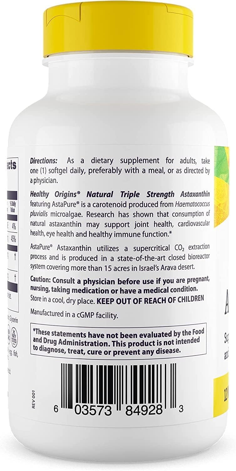 12mg Astaxanthin Complex - Supports Heart, Immune, & Joint Health - Gluten-Free - 150 Softgels