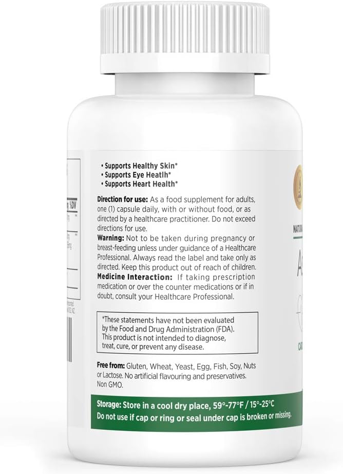 12mg Astaxanthin Soft Gels from Plantonin New Zealand - GMO & Gluten Free - Antioxidant for Joint Mobility, Recovery, Skin & Eye Health - 60 Capsules