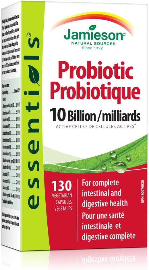 130 Vegi Capsules of Jamieson Probiotic with 10 Billion Active Cells