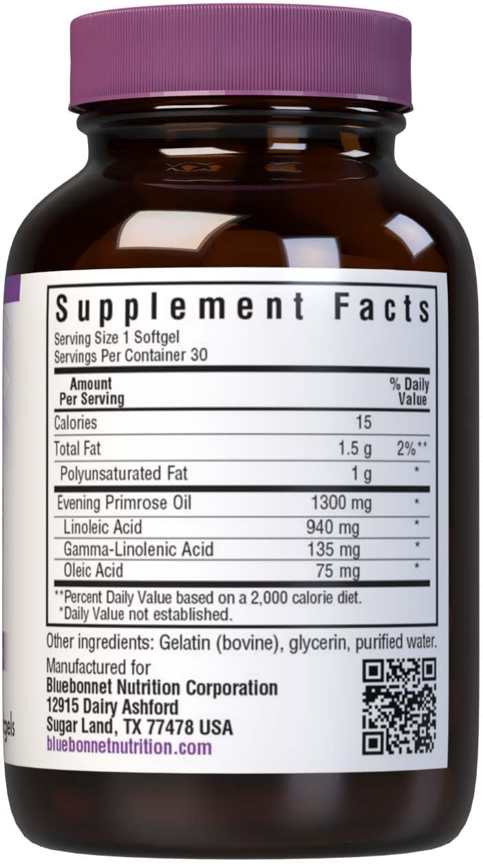 1300 mg Evening Primrose Oil Softgels - 30 Count by BlueBonnet