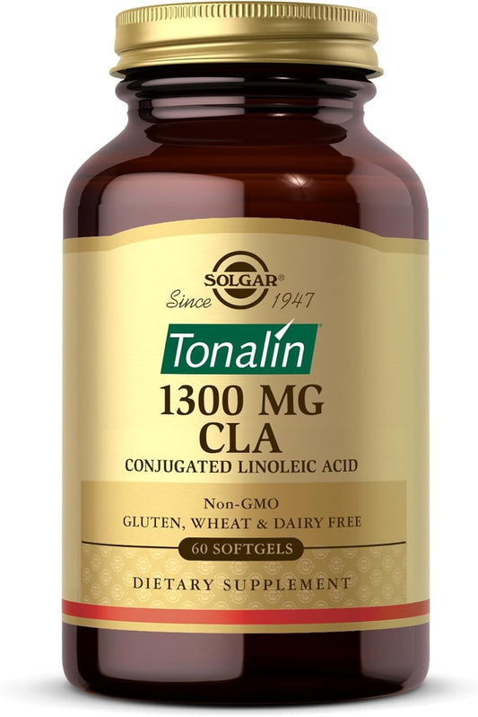 1300 mg Tonalin CLA Softgels by Solgar - 60 Servings of Conjugated Linoleic Acid - Non-GMO, Gluten & Dairy Free