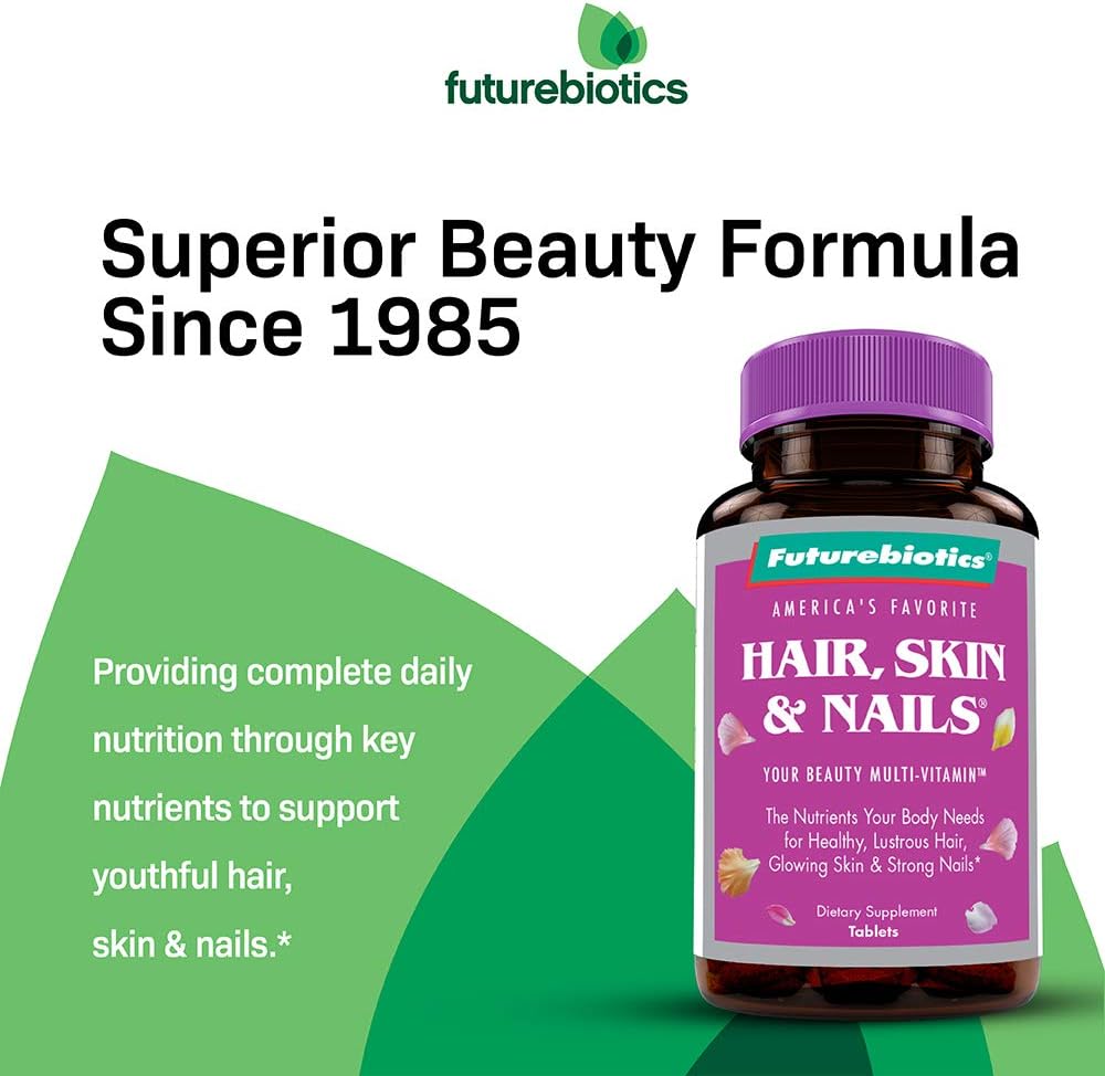 135 Tablets Futurebiotics Hair Skin Nails Beauty Multivitamin Supplement