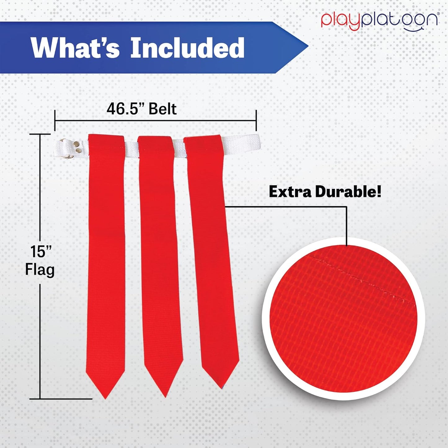 14 Player Flag Football Set with Adjustable Belts, 42 Flags, 12 Cone Markers & Mesh Bag - Youth & Adult Sizes