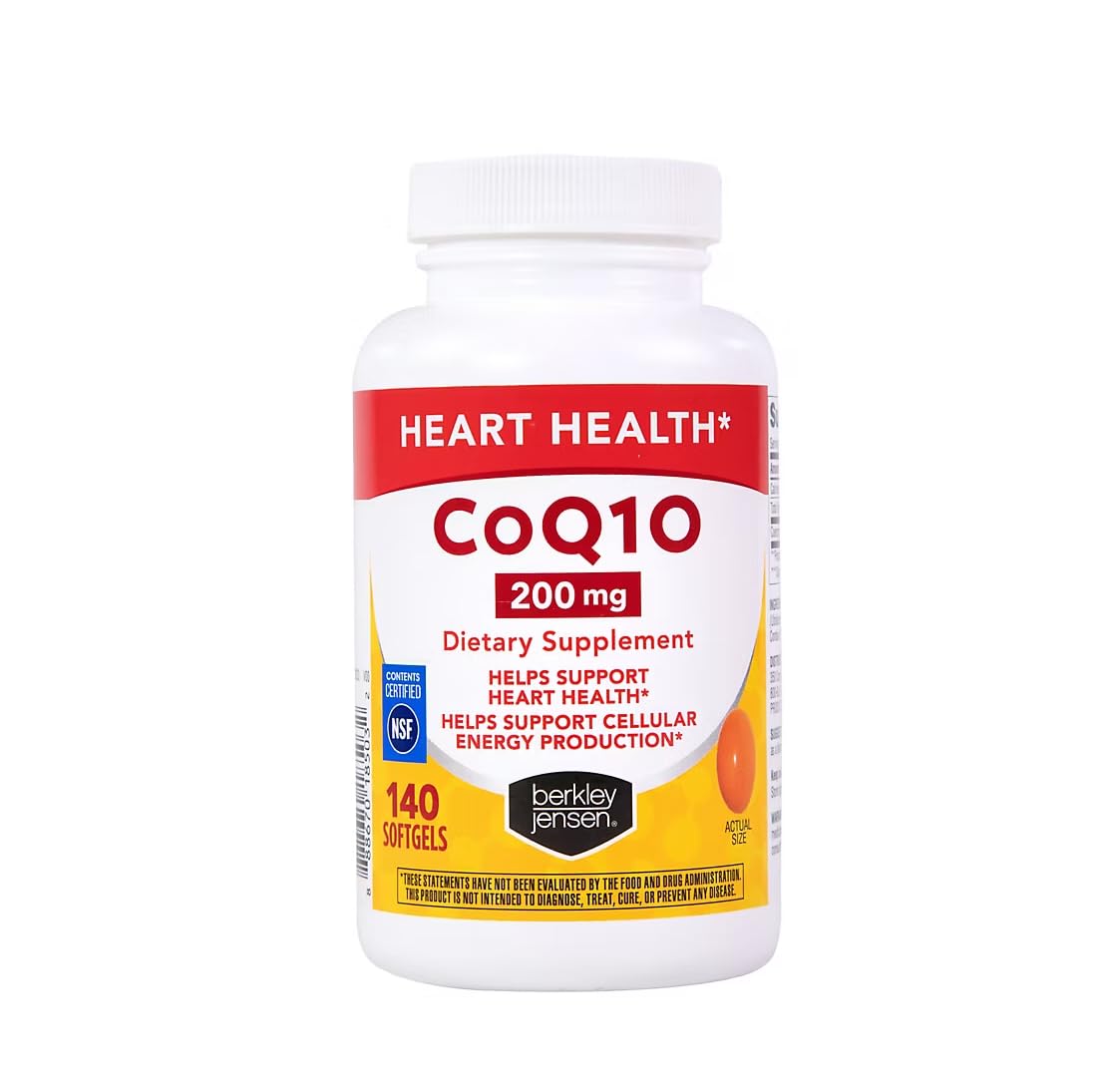 140 Count Berkley Jensen Coq10 Dietary Supplement 200 mg