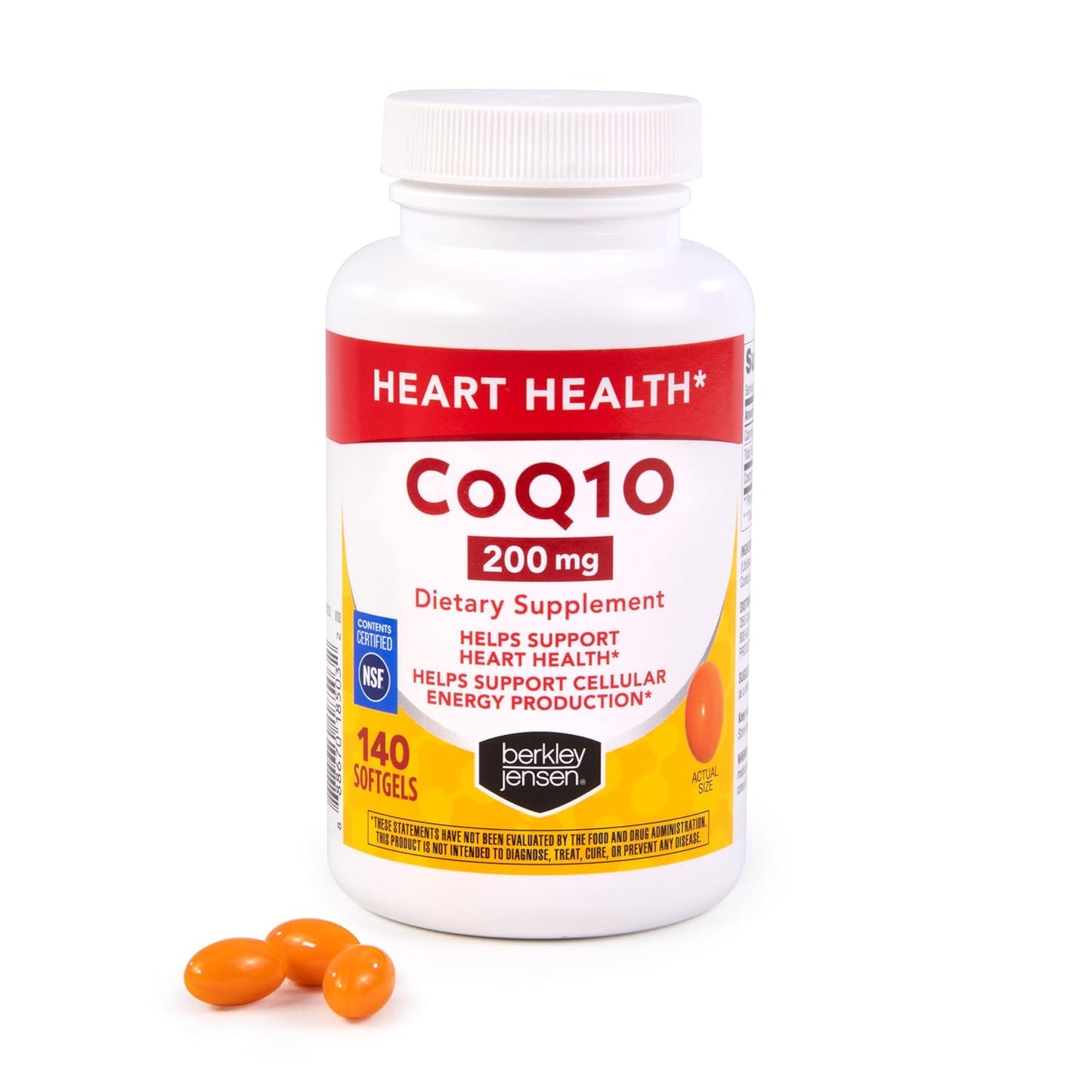 140 Count Berkley Jensen Coq10 Dietary Supplement 200 mg