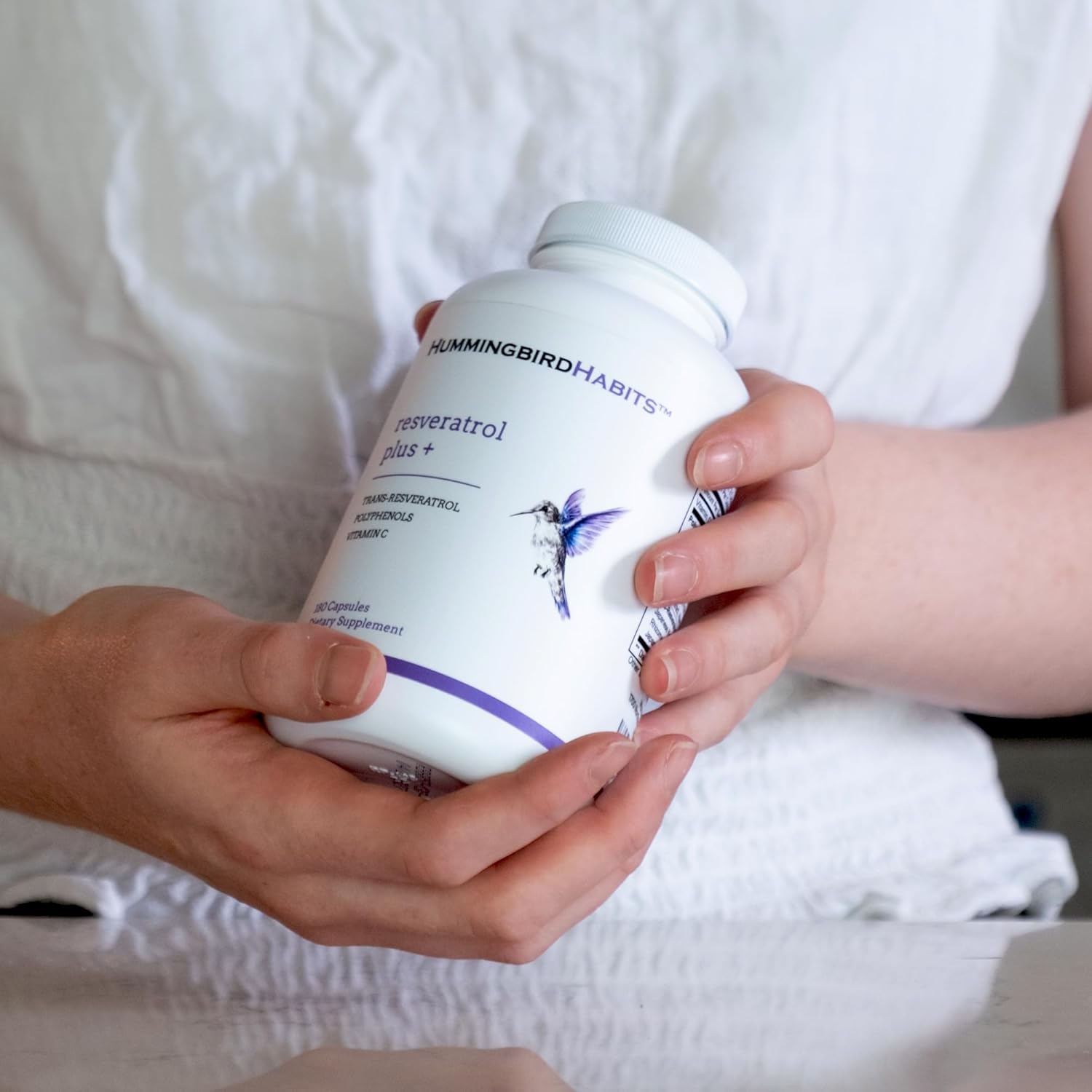 1450mg Resveratrol Plus+ Supplement with Vitamin C & Polyphenol Complex for Immune Support - 180 Vegan Capsules