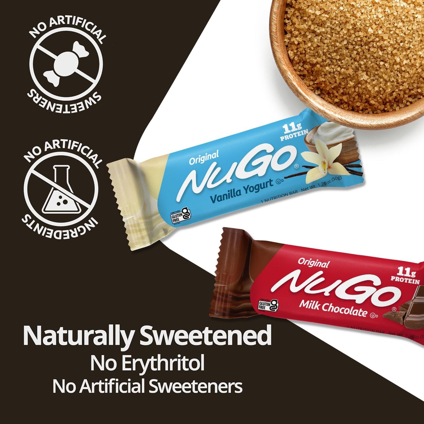 15 Count NuGo Protein Bars with 11g Protein, Gluten Free, Peanut Butter Flavor