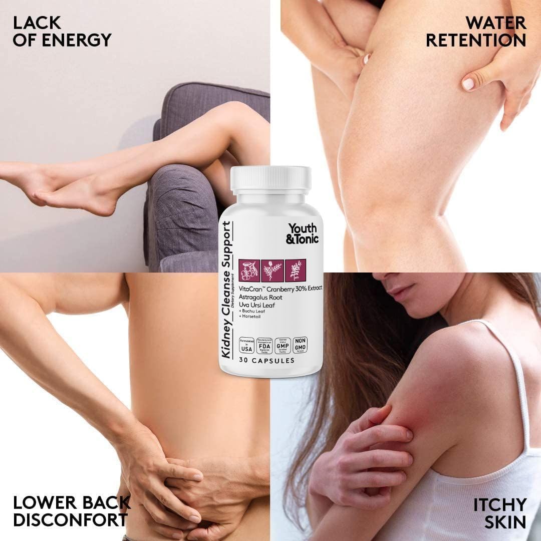 15 Day Colon and Kidney Cleanse Detox Pills - Full Body Cleanse for Bloating, Gut, Bladder, and Urinary Tract - Herbal Supplement with Senna and Cranberry - 60 Pills for Men and Women