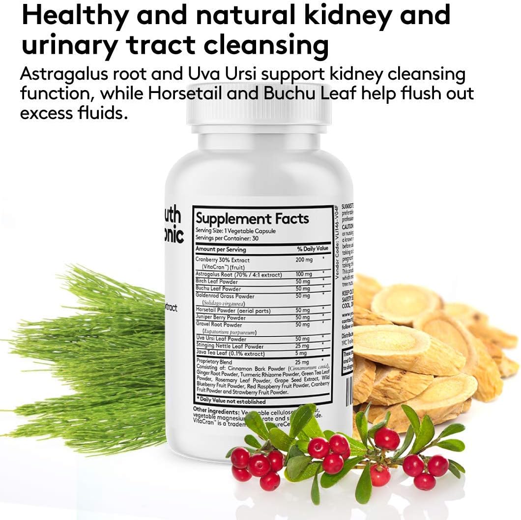 15 Day Colon and Kidney Cleanse Detox Pills - Full Body Cleanse for Bloating, Gut, Bladder, and Urinary Tract - Herbal Supplement with Senna and Cranberry - 60 Pills for Men and Women