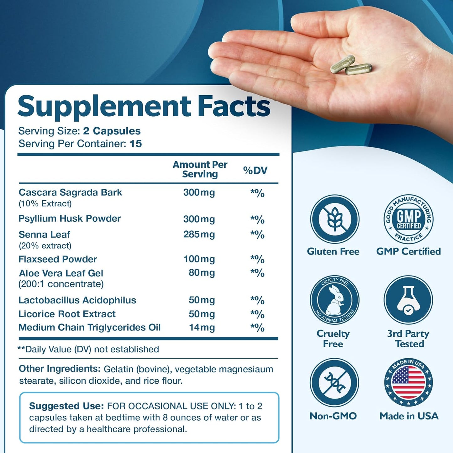 15 Day Colon Cleanse Pills & Probiotics for Weight Loss Support - Natural Laxatives for Men and Women - Intestinal Cleanse for Digestive Health - Fast Constipation Relief
