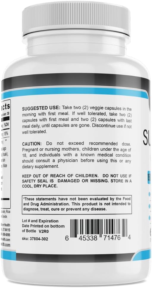 15 Day Colon Cleanse Pills with Psyllium Husk for Detox and Colon Cleansing by Staver Health