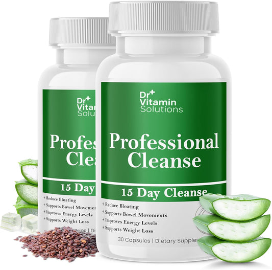 15 Day Detox Cleanse for Weight Management with Gut Support - Natural Colon Cleanser for Bloating Relief - Probiotic Formula for Healthy Digestion - 60 Capsules