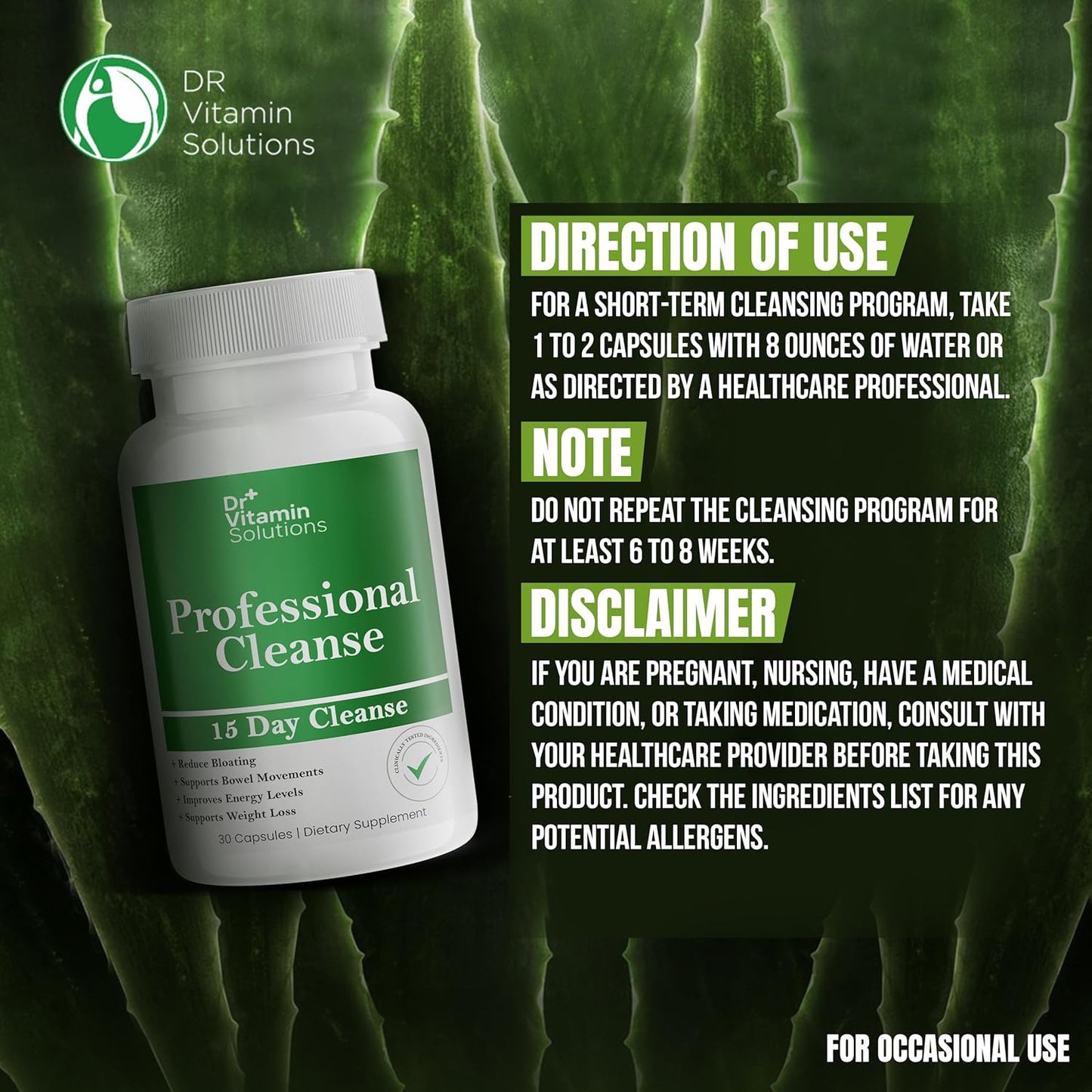 15 Day Detox Cleanse for Weight Management with Gut Support - Natural Colon Cleanser for Bloating Relief - Probiotic Formula for Healthy Digestion - 60 Capsules