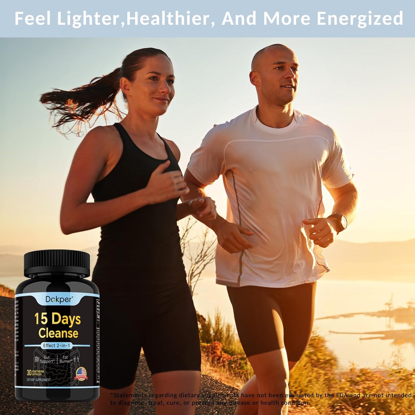 15-Day DOKPER Natural Cleanse Detox for Men & Women - 2-in-1 Gut Support and Colon Cleanse with 30 Capsules