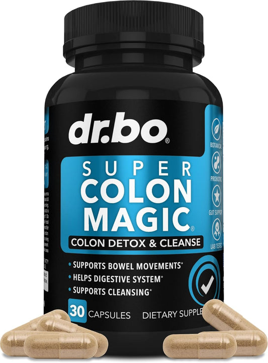 15 Day Dr. BO Colon Cleanse Detox Pills with Probiotic - Natural Weight Loss, Constipation Relief, Bloating Support
