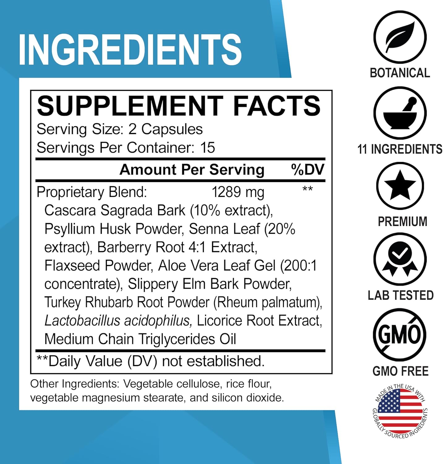 15 Day Dr. BO Colon Cleanse Detox Pills with Probiotic - Natural Weight Loss, Constipation Relief, Bloating Support