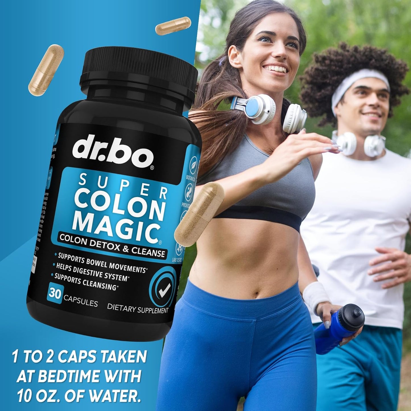 15 Day Dr. BO Colon Cleanse Detox Pills with Probiotic - Natural Weight Loss, Constipation Relief, Bloating Support