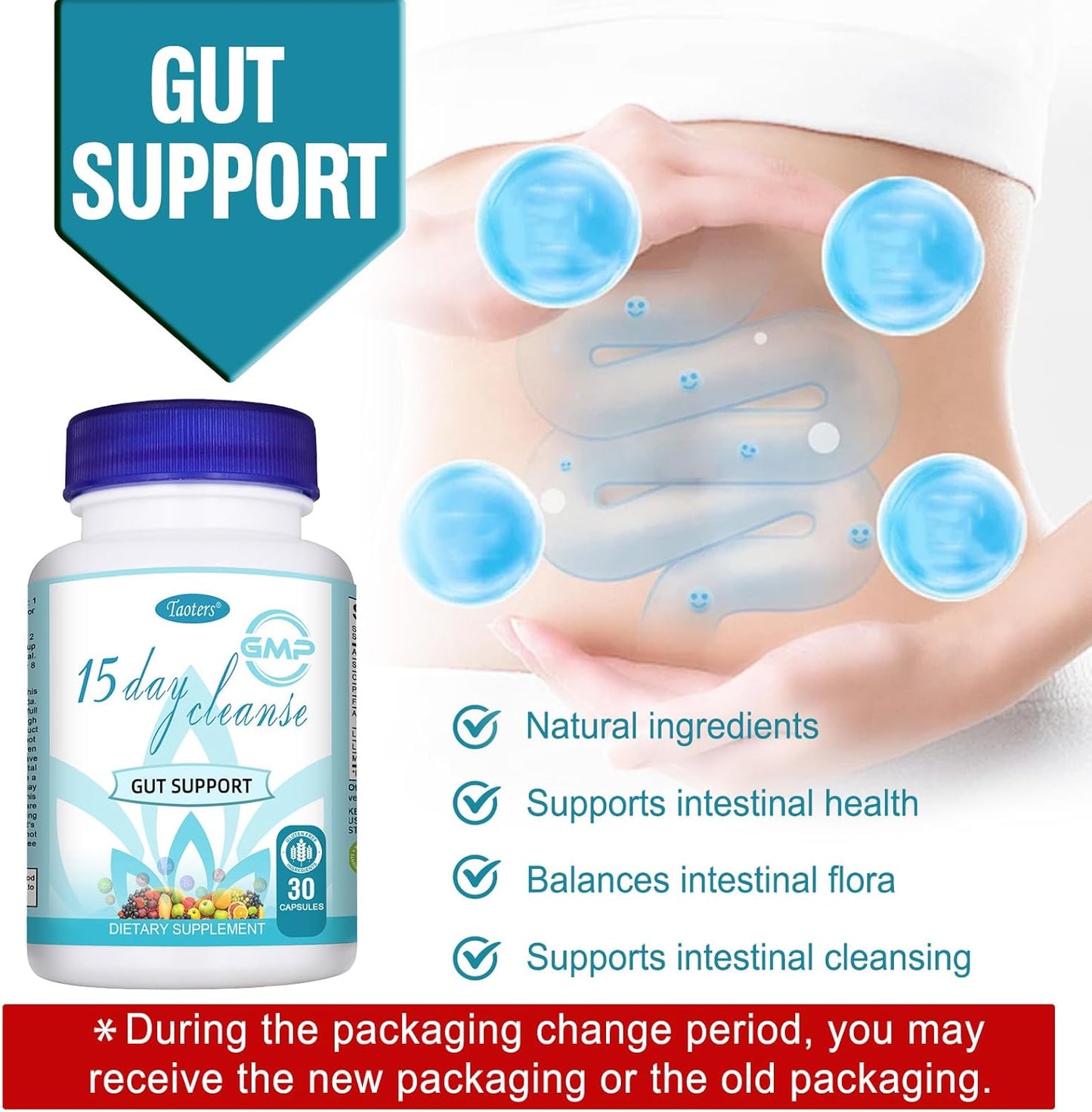 15 Day Gut Cleanse & Detox Supplement 2 Pack for Men and Women | Colon Broom with Senna, Cascara Sagrada & Psyllium Husk | 60 Capsules Total