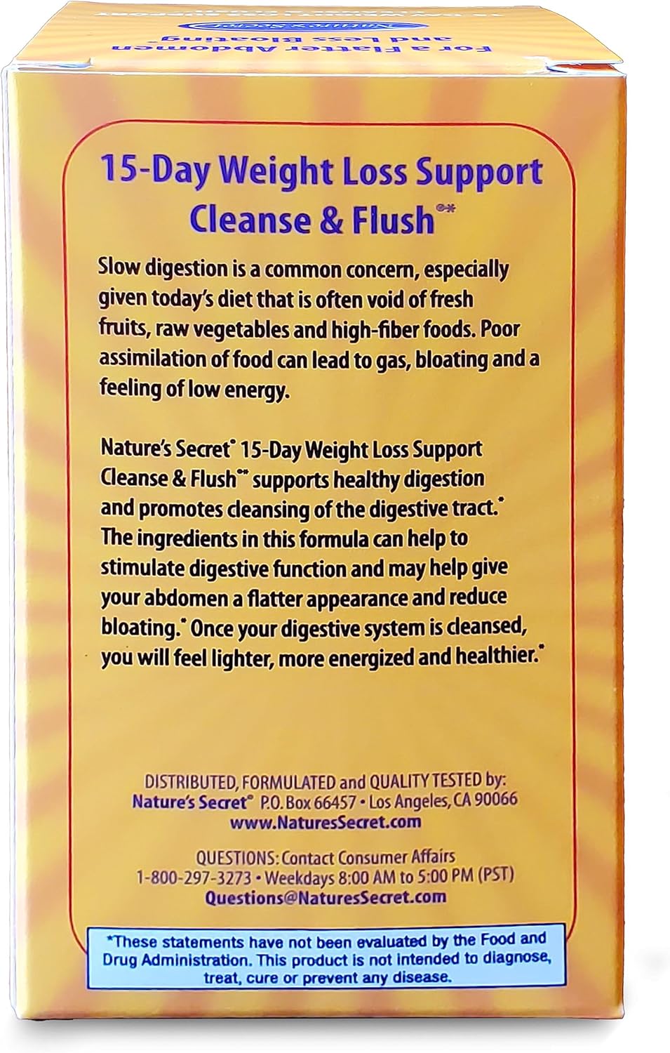 15-Day Natural Weight Loss Support & Energy Boost Supplement - Cleanse, Detox, & Reduce Bloating - 60 Tablets