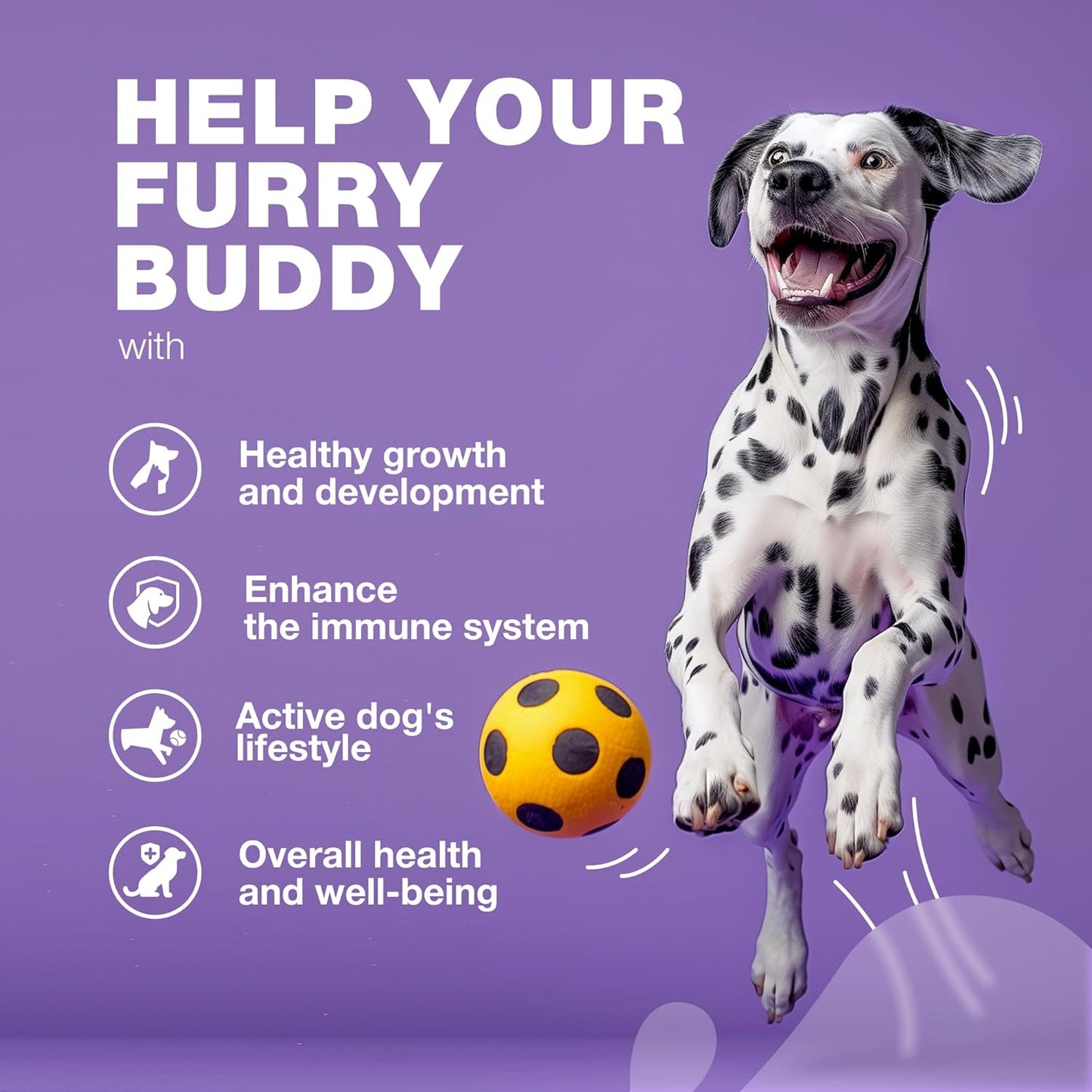 15-in-1 Dog Multivitamin Chews with MSM for Hip & Joint Health, Itchy Skin Relief, Immune Support, Enzymes, Skin & Coat, Mobility Support by CHEWIA