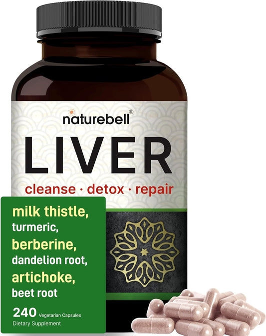 15-in-1 Liver Cleanse Detox & Repair, 240 Veggie Capsules | Milk Thistle, Dandelion Root, Turmeric & More | Herbal Liver Support