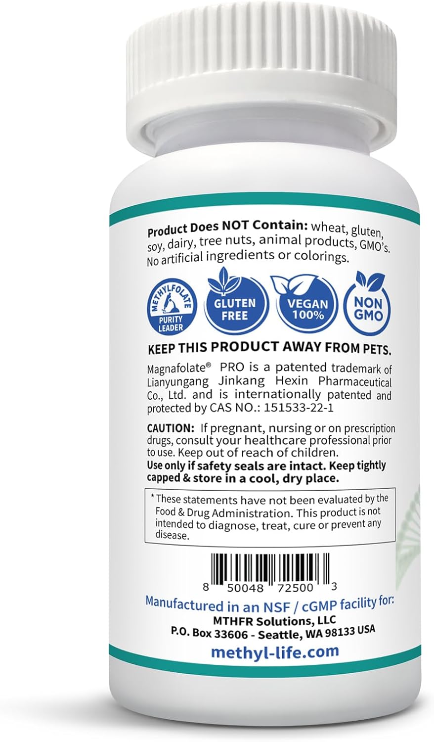 15 mg Methyl-Life L-Methylfolate Chewables - 3 Month Supply - Non-GMO Gluten Free Folate - Natural Mint Flavor - Pharmaceutical Grade