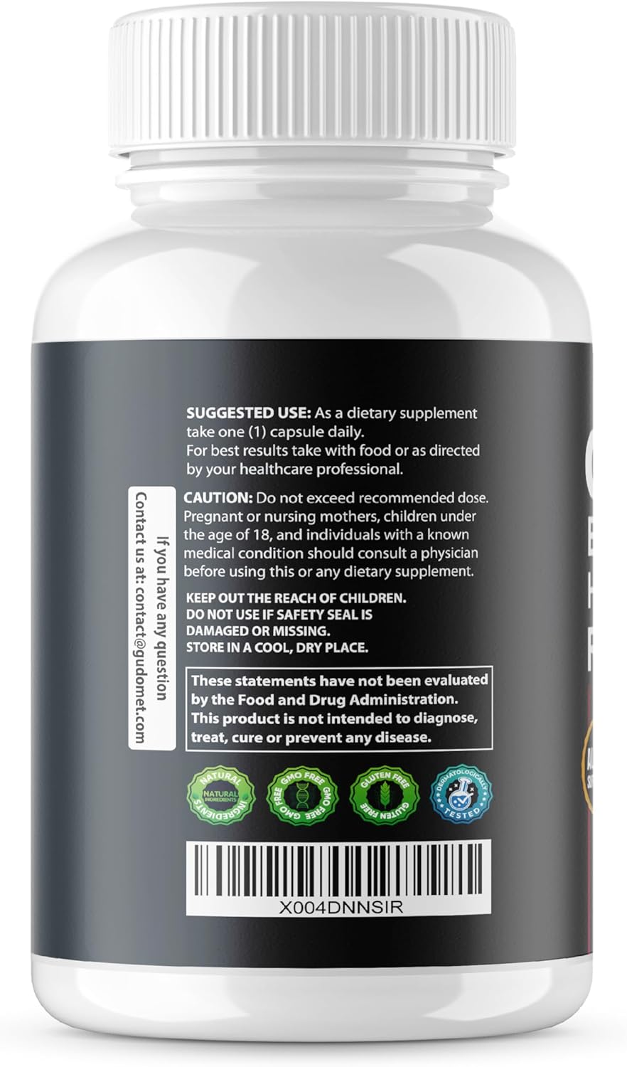 150 Capsules GUDOMET Collagen Biotin Vitamin C Niacin Trans-Resveratrol Hyaluronic Acid Quercetin Green Tea Glutathione Rosemary Supplement USA