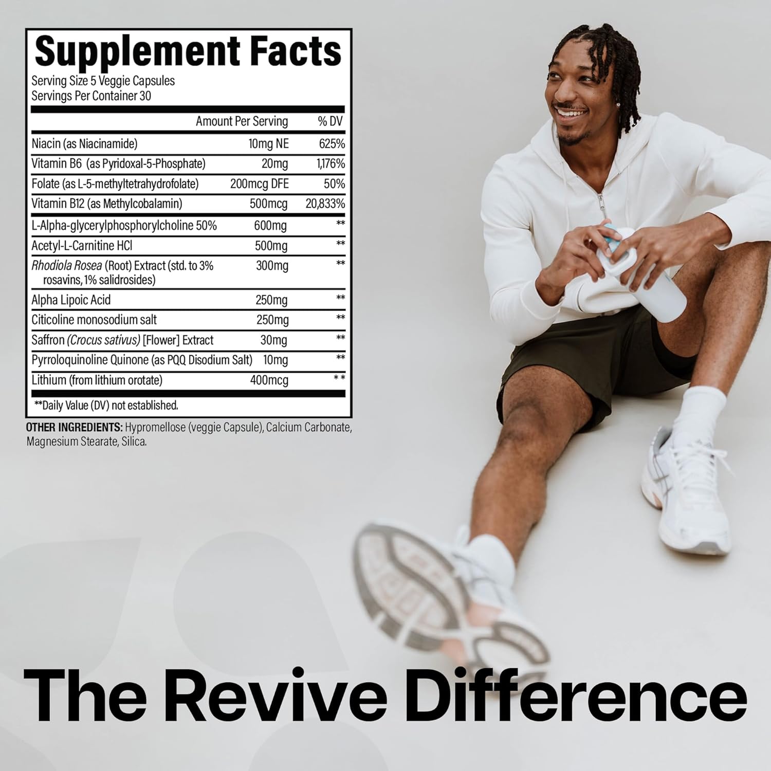 150 Capsules Revive MD Brain Plus - Natural Memory & Focus Supplement for Cognitive Function - Vegan & Gluten Free