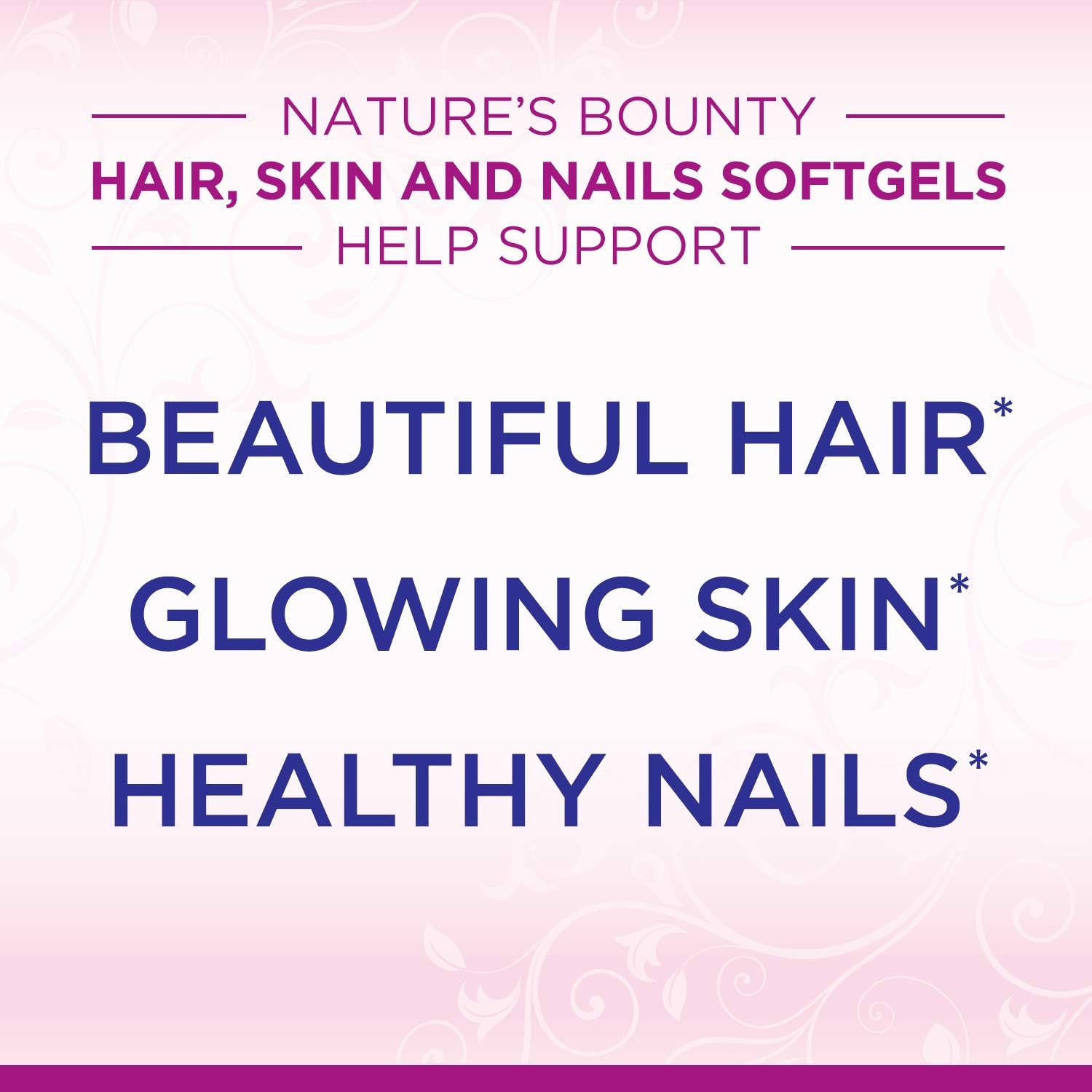 150 Count Nature's Bounty Optimal Solutions Hair Skin & Nails Extra Strength Softgels