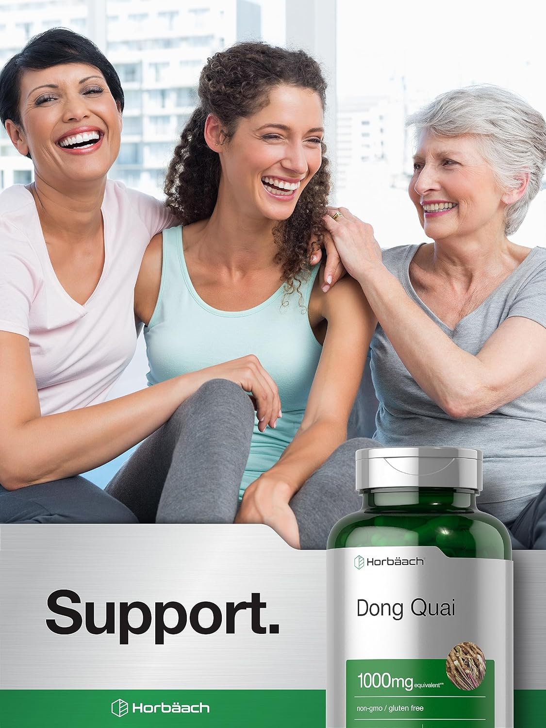 150 Count Non-GMO Horbäach Dong Quai Capsules 1000mg - Gluten Free Traditional Herb Supplement