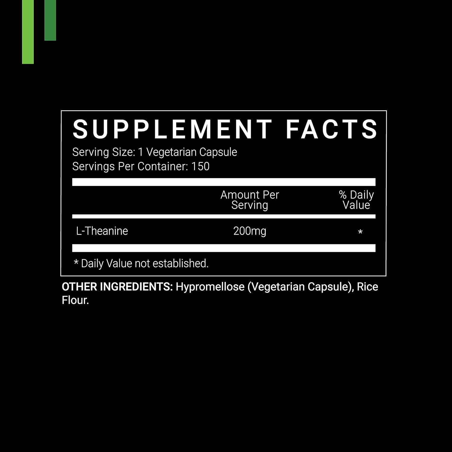 150 Count SYMNUTRITION L-Theanine 200mg V-Capsules - Non-GMO, Vegan & Gluten Free - Made in USA