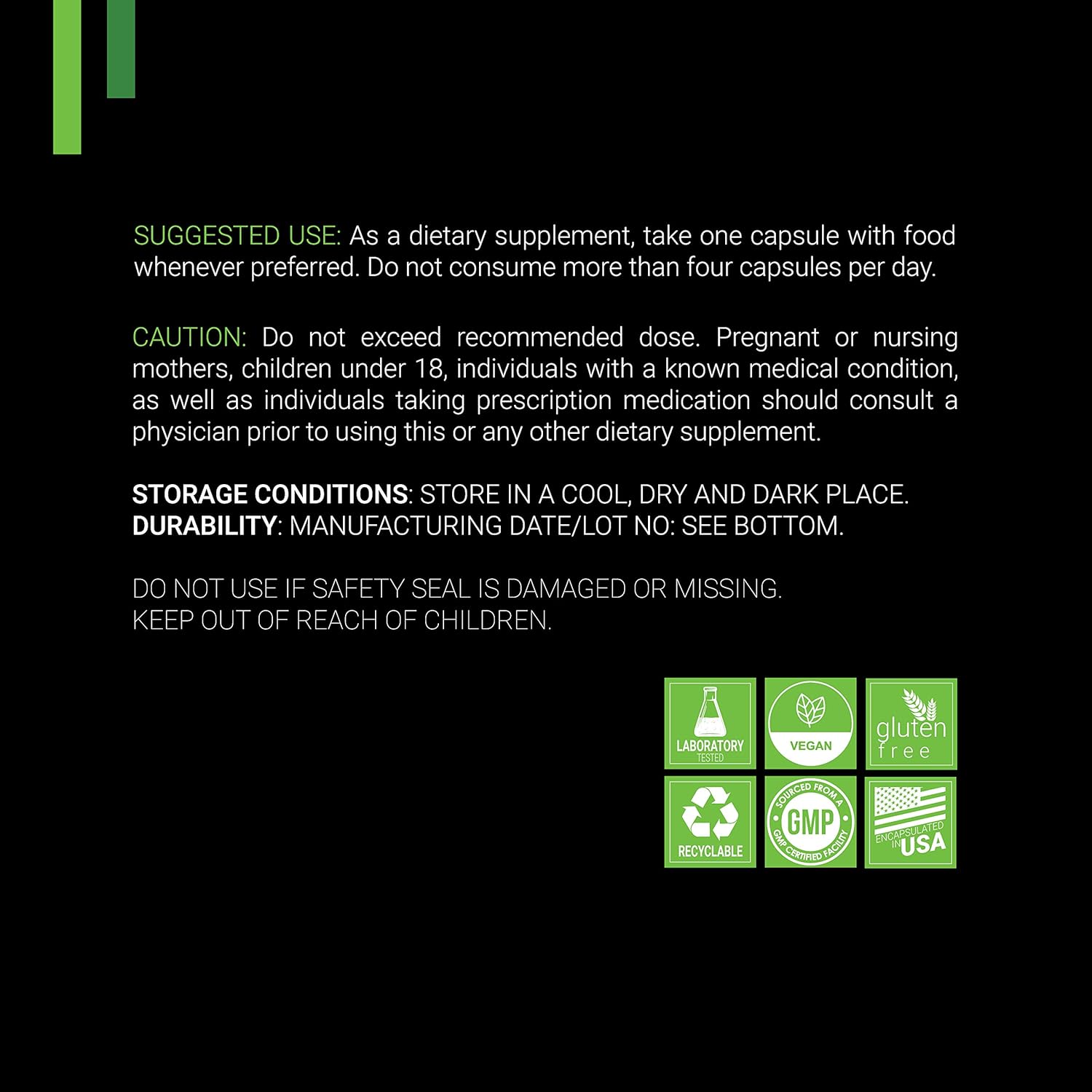 150 Count SYMNUTRITION L-Theanine 200mg V-Capsules - Non-GMO, Vegan & Gluten Free - Made in USA