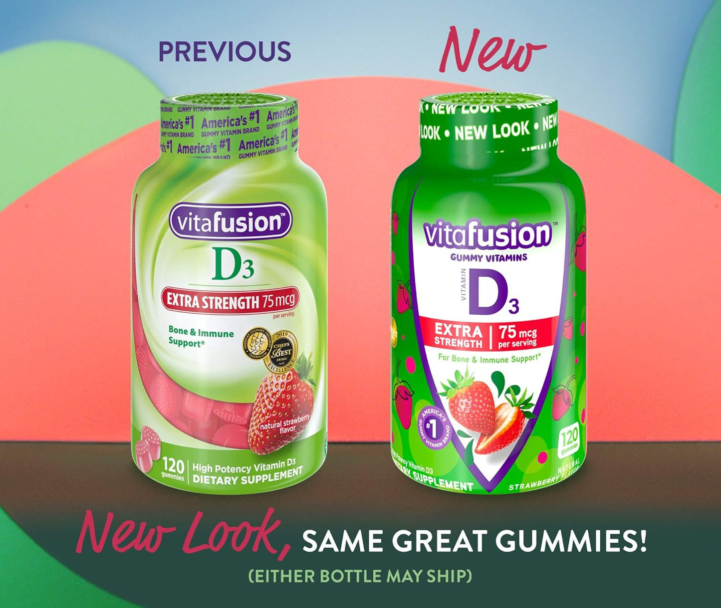 150 Count Vitafusion Women's Multivitamin Gummies and 120 Count Vitamin D3 Gummy Vitamins for Women