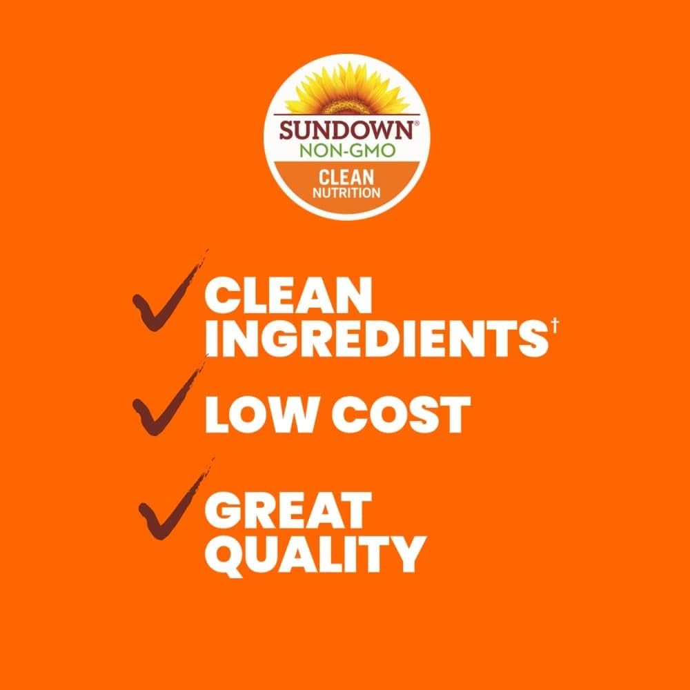 150 Ct Sundown Vitamin B-12 Gummies for Energy Metabolism Support in Raspberry, Mixed Berry, and Orange Flavors