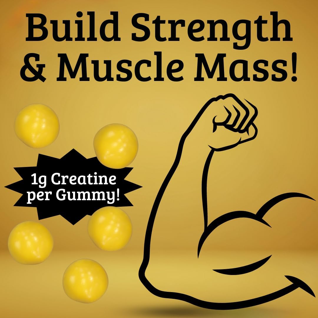 150 Hinterland Gold Label Creatine Gummies: 5,000mg per Serving for Strength, Muscle, Brain - 30 Servings