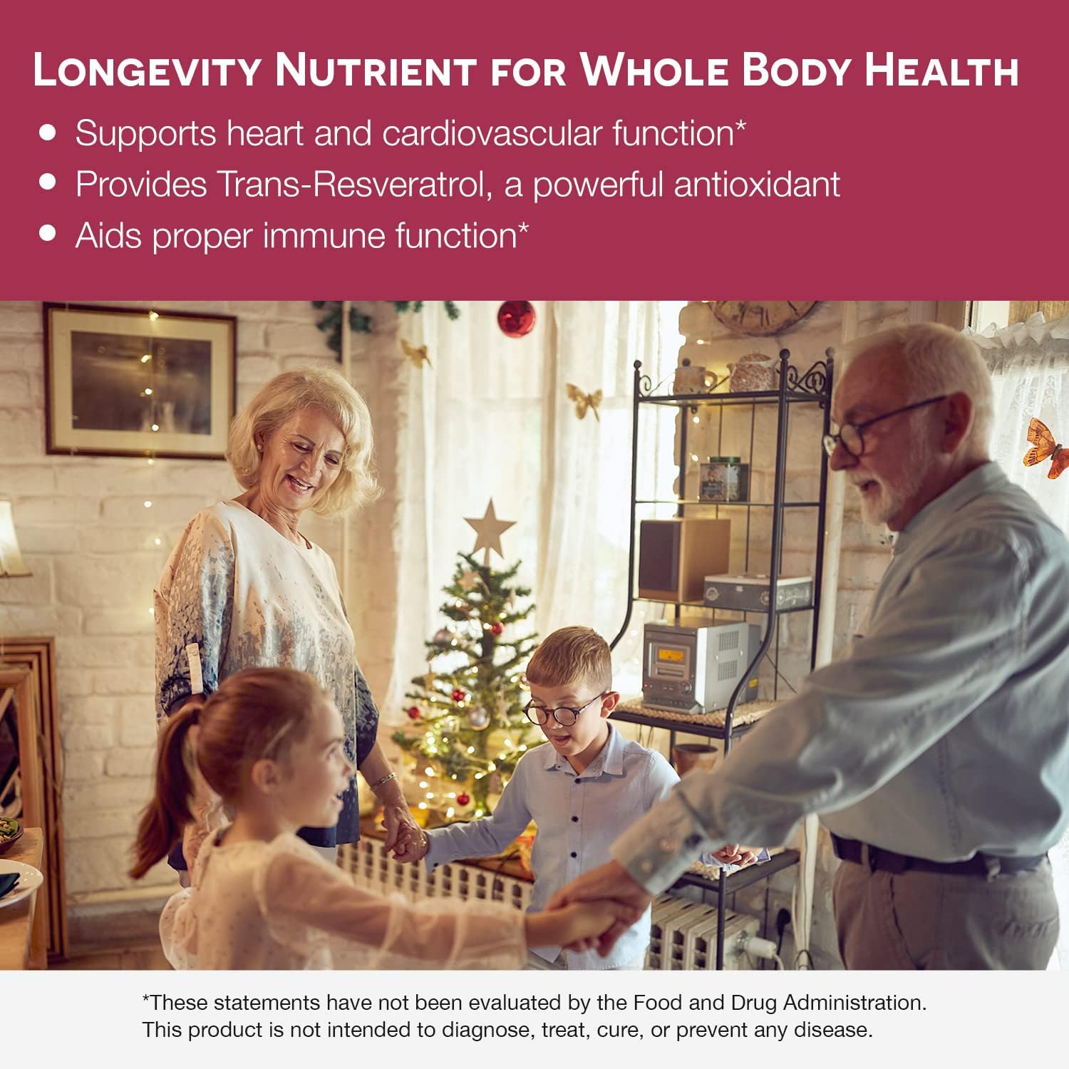 150 mg Resveratrol Supplement - Dissolvable Tablets, Sugar-Free - 30 Day Supply