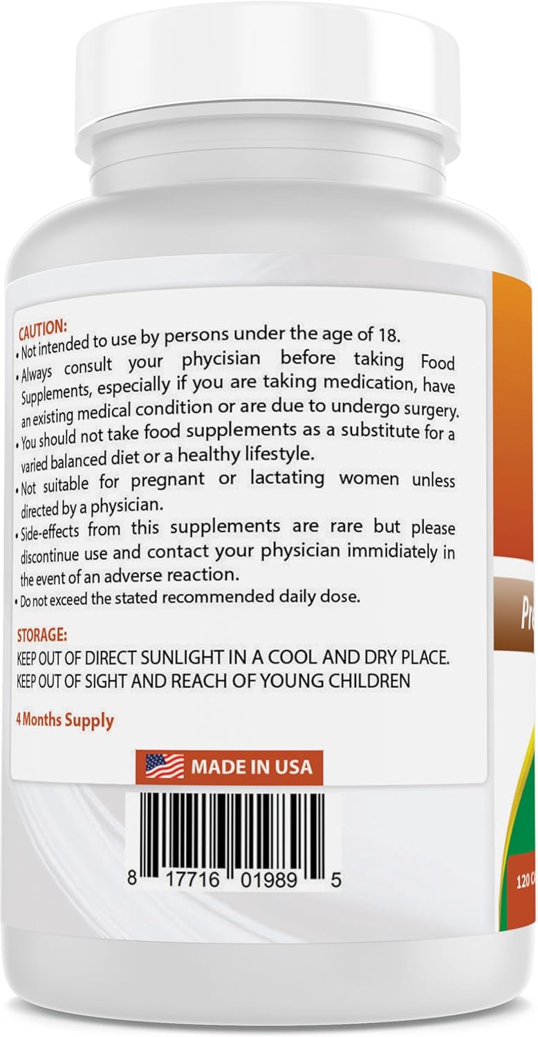 1500 mg Wormwood Extract Capsules - Gluten Free & Non-GMO - 120 Servings