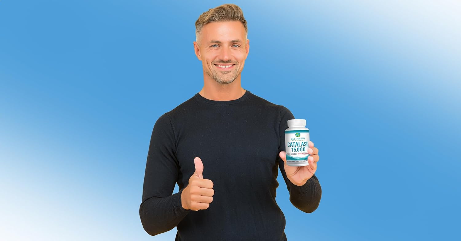 15,000 Catalase Supplement for Hair Strength - Natural Hair Supplements - 60 Capsules (2 Month Supply)