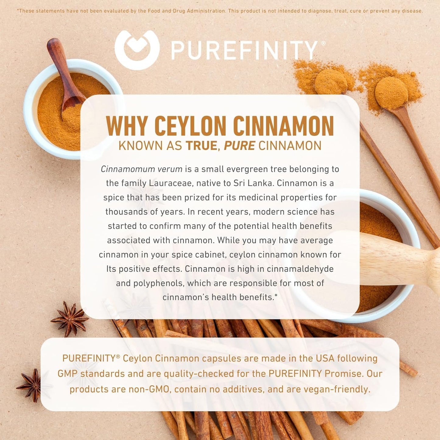 1500mg Ceylon Cinnamon Capsules - Vegan Antioxidant Supplement from Sri Lanka - Non-GMO, 60 Count - Natural Alternative to Tablets
