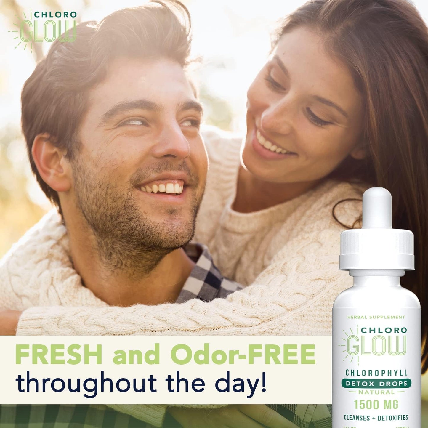 1500mg Chloroglow Liquid Chlorophyll Oxygen Drops | Health and Immune Support Supplement for Natural Detox and Altitude Sickness Relief - 30ml
