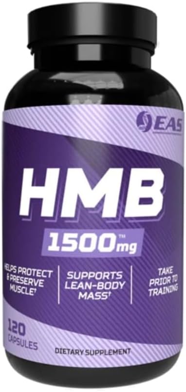 1500mg EAS HMB Capsules for Lean Muscle Support & Recovery - 120 Count