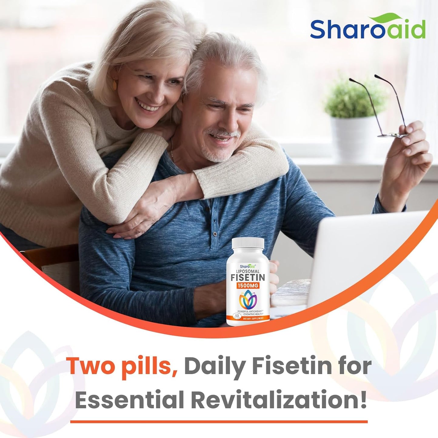 1500mg Fisetin Supplements with Liposomal Delivery - High Absorption & Pure Antioxidant for Healthy Aging - Non-GMO Softgels - 2 Bottles, 120 Count