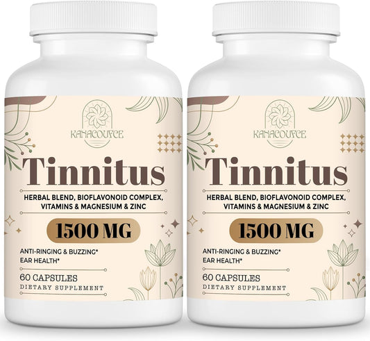 1500MG Kanacoufce Tinnitus Supplement for Ringing Ears - 120 Capsules