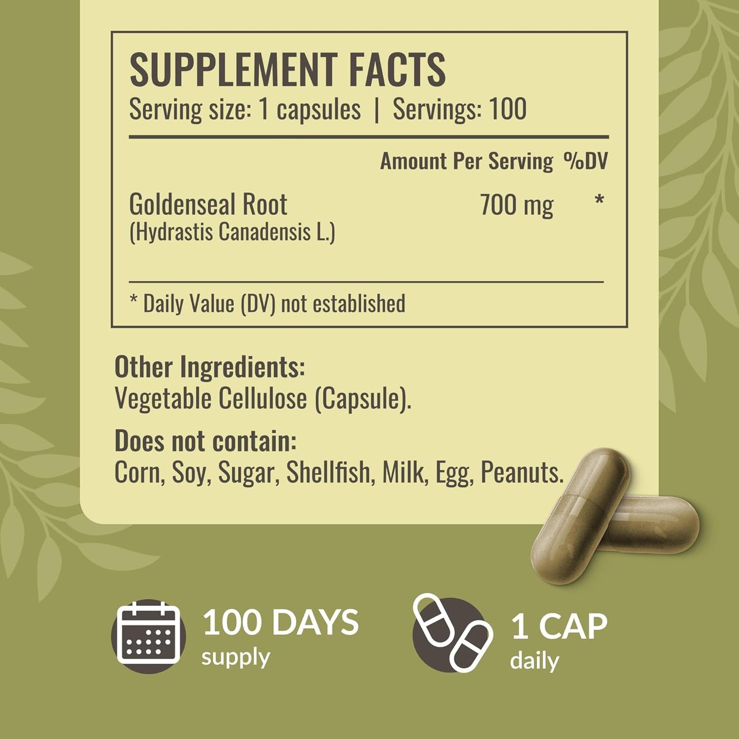 1500mg L-Carnitine Gummies & 700mg Goldenseal Capsules Bundle - Vegan, Non-GMO, Gelatin-Free - 2 Pack Kit