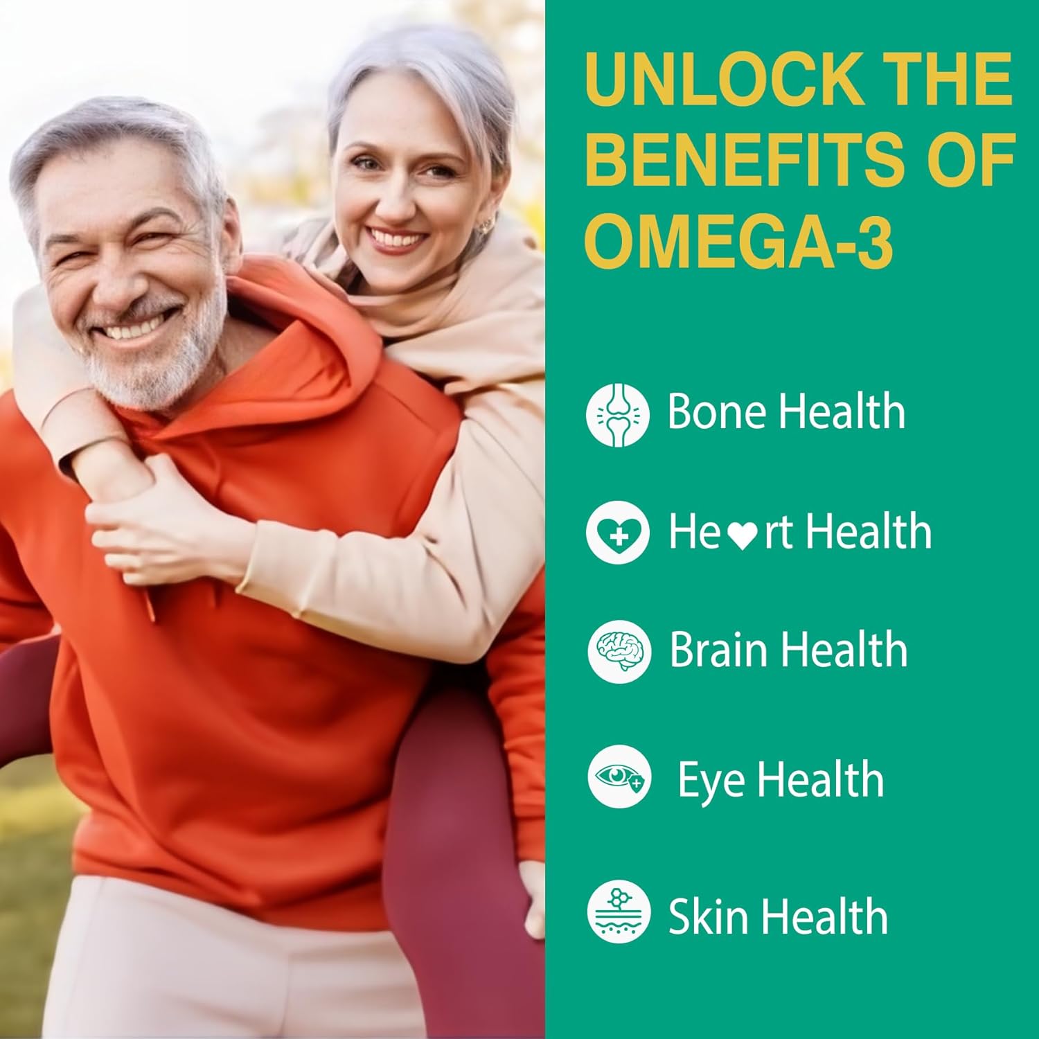 1500mg Liposomal Calcium AKG + 1000mg Vegan Omega 3 Supplement for Enhanced Health