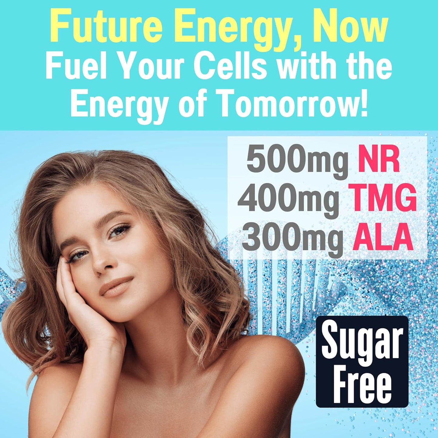 1500mg NAD+ Sugar Free Gummies with NR TMG ALA Resveratrol Fisetin | Nicotinamide Riboside Alpha Lipoic Acid Pills Tincture Supplement