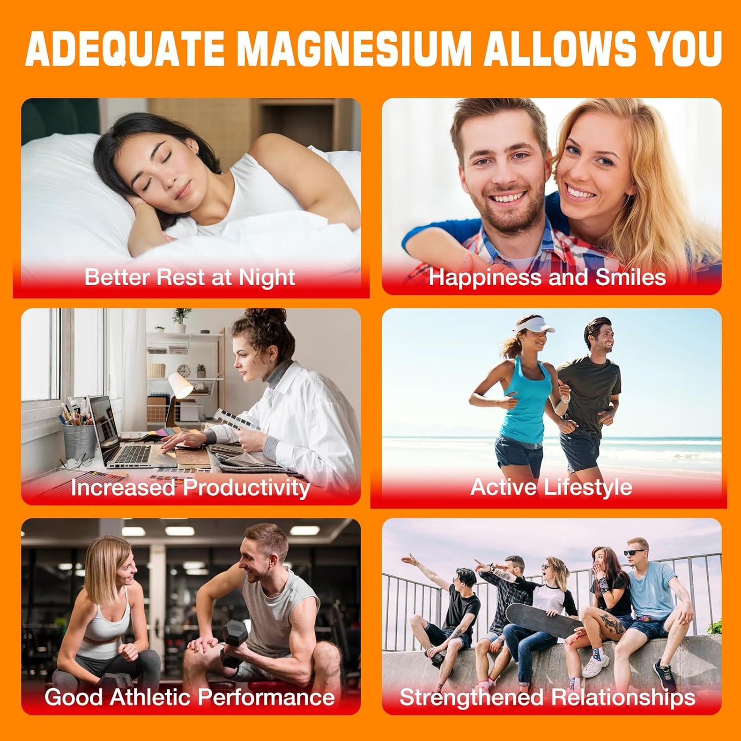 1500mg Sugar-Free Magnesium Glycinate Gummies for Adults - Orange Flavor Relaxation & Muscle Support Supplement with Magnesium I-Threonate & Ashwagandha - 180 Count