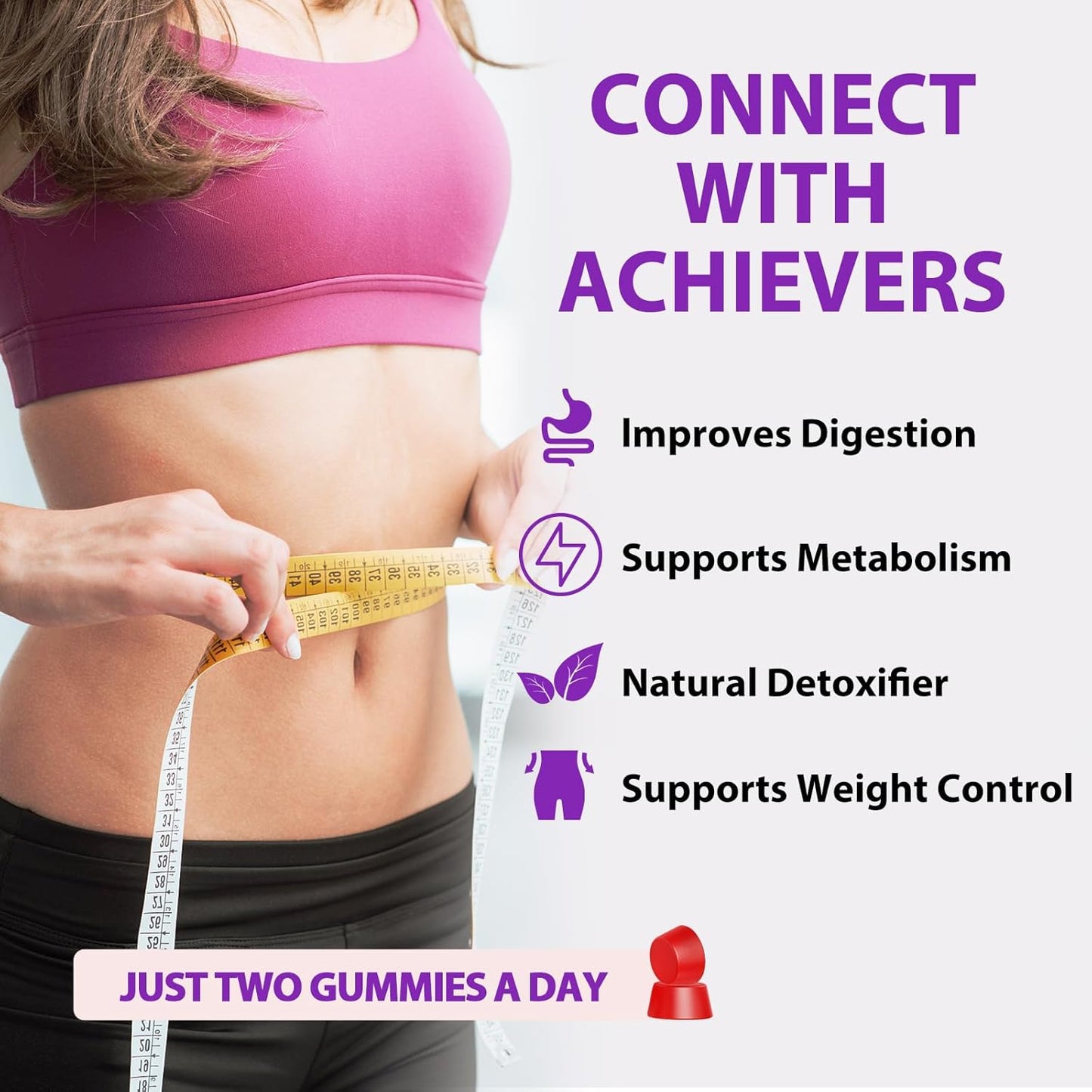 1500mg VIGUMYO Keto Apple Cider Vinegar Gummies with B12 for Immune Support, Energy, and Digestive Health - Vegan & Gluten-Free